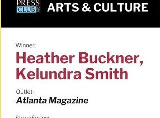 Kelundra Smith wins Atlanta Press Club 2022 Award of Excellence